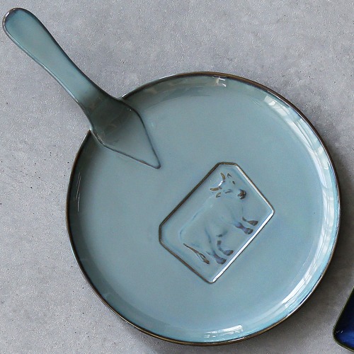 테이블코드까사무띠 이태리 쎄나 컬렉션 - 원형 후라이팬모양 접시 37cm 그레이자체브랜드