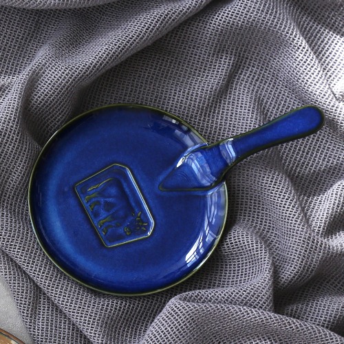 테이블코드까사무띠 이태리 쎄나 컬렉션 - 원형 후라이팬모양 접시 23cm 블루자체브랜드